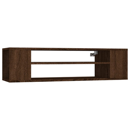 Pensile Porta TV Rovere Marrone 100x30x26,5cm Legno Multistrato