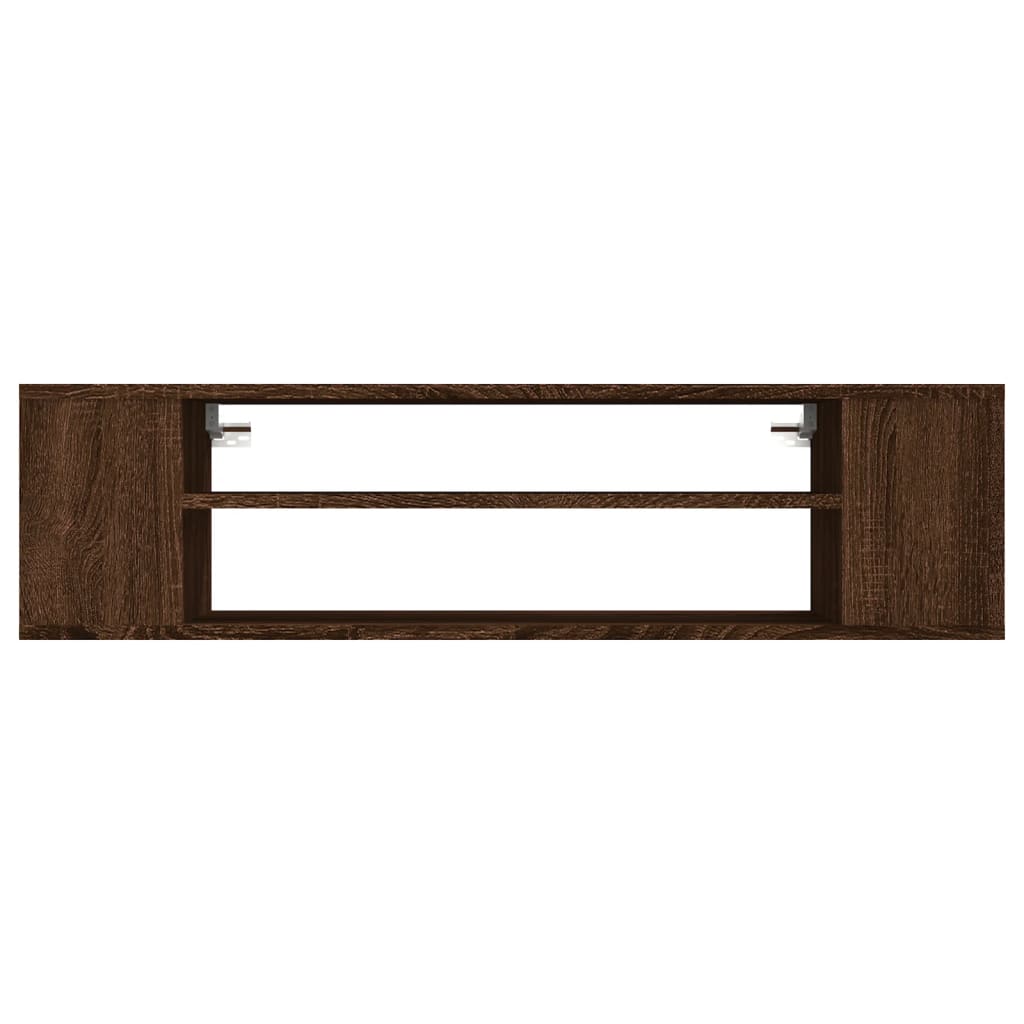 Pensile Porta TV Rovere Marrone 100x30x26,5cm Legno Multistrato