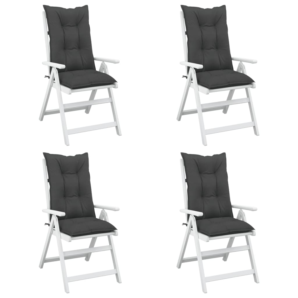 Cuscini per Sedie 4 pz Antracite 120x50x7 cm in Tessuto