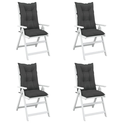 Cuscini per Sedie 4 pz Antracite 120x50x7 cm in Tessuto