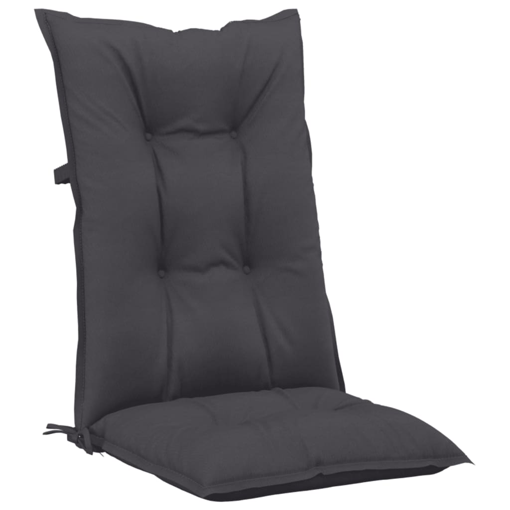 Cuscini per Sedie 4 pz Antracite 120x50x7 cm in Tessuto