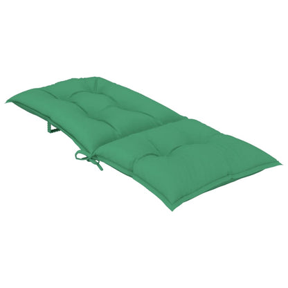 Cuscini per Sedie 6 pz Verdi 120x50x7 cm in Tessuto