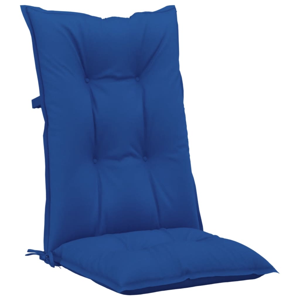 Cuscini per Sedie 6 pz Blu Reale 120x50x7 cm in Tessuto