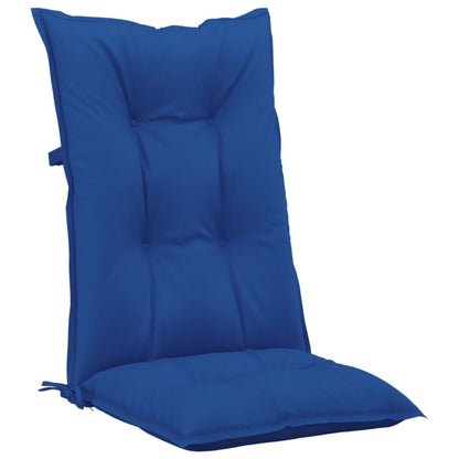 Cuscini per Sedie 6 pz Blu Reale 120x50x7 cm in Tessuto