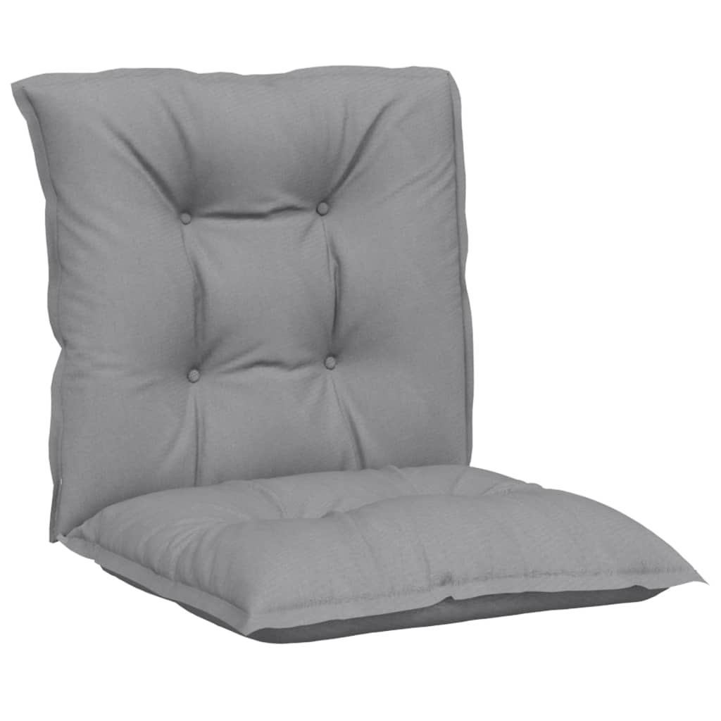 Cuscini per Sedia da Giardino 6 pz Grigi 100x50x7 cm in Tessuto