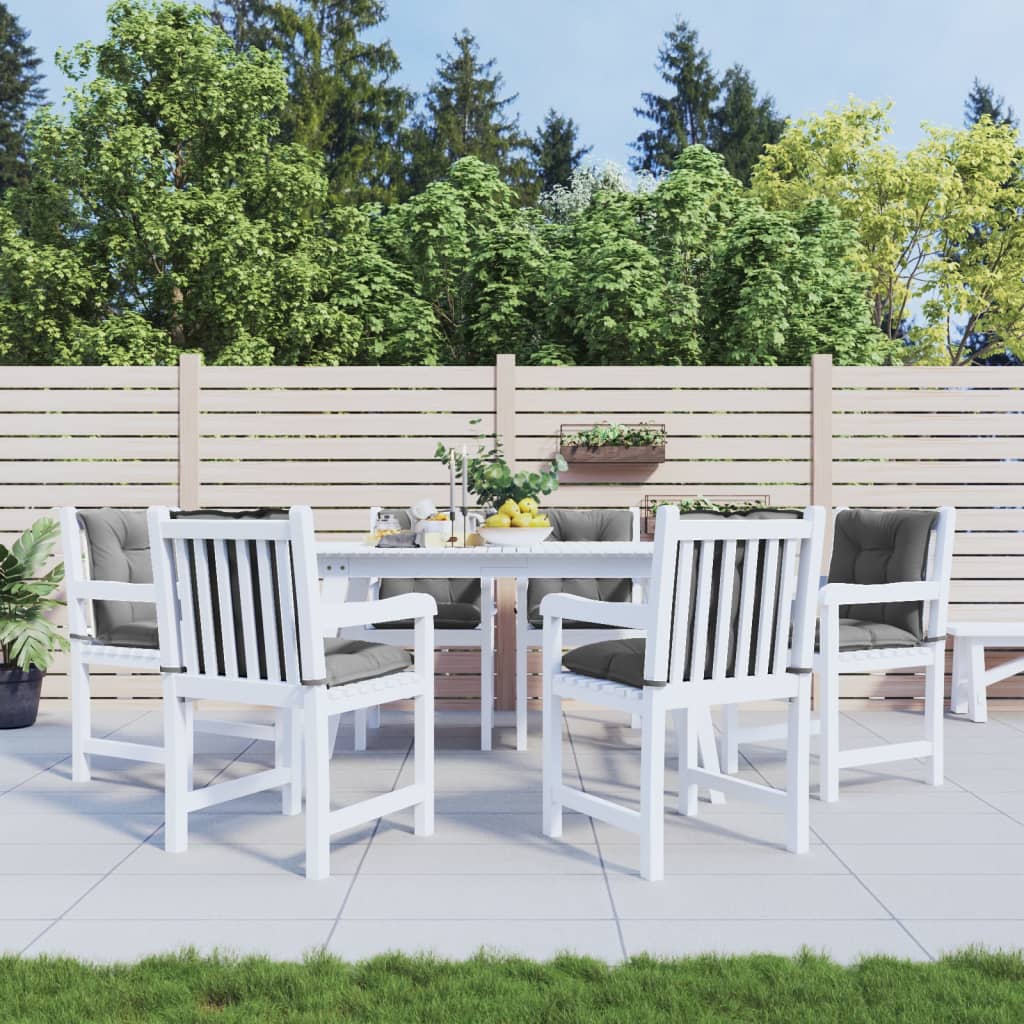 Cuscini per Sedia da Giardino 6 pz Grigi 100x50x7 cm in Tessuto
