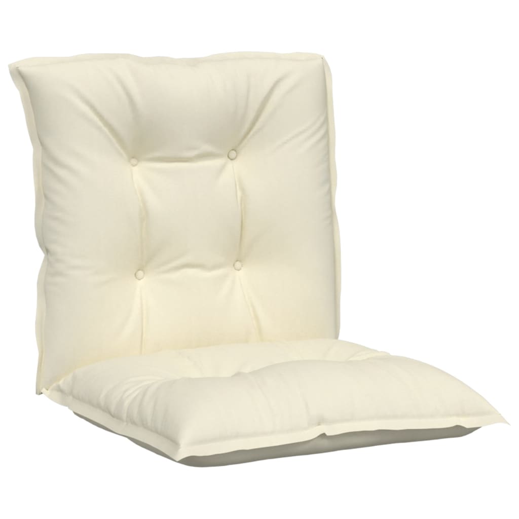 Cuscini per Sedia da Giardino 2 pz Crema 100x50x7 cm in Tessuto