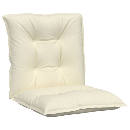 Cuscini per Sedia da Giardino 2 pz Crema 100x50x7 cm in Tessuto