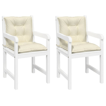 Cuscini per Sedia da Giardino 2 pz Crema 100x50x7 cm in Tessuto