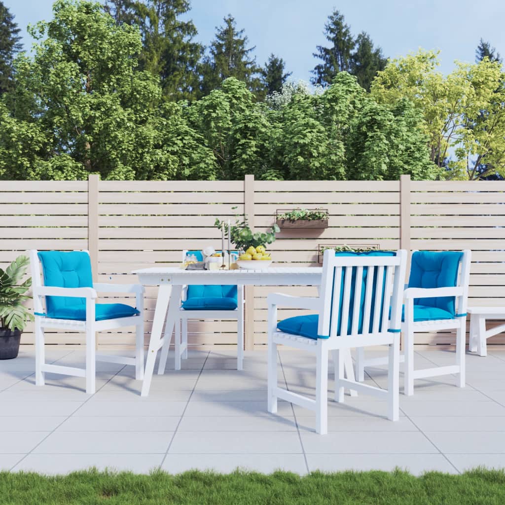 Cuscini per Sedia da Giardino 4 pz Blu 100x50x7 cm Tessuto