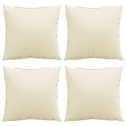 Cuscini per Divano 4 pz Crema 40x40 cm in Tessuto