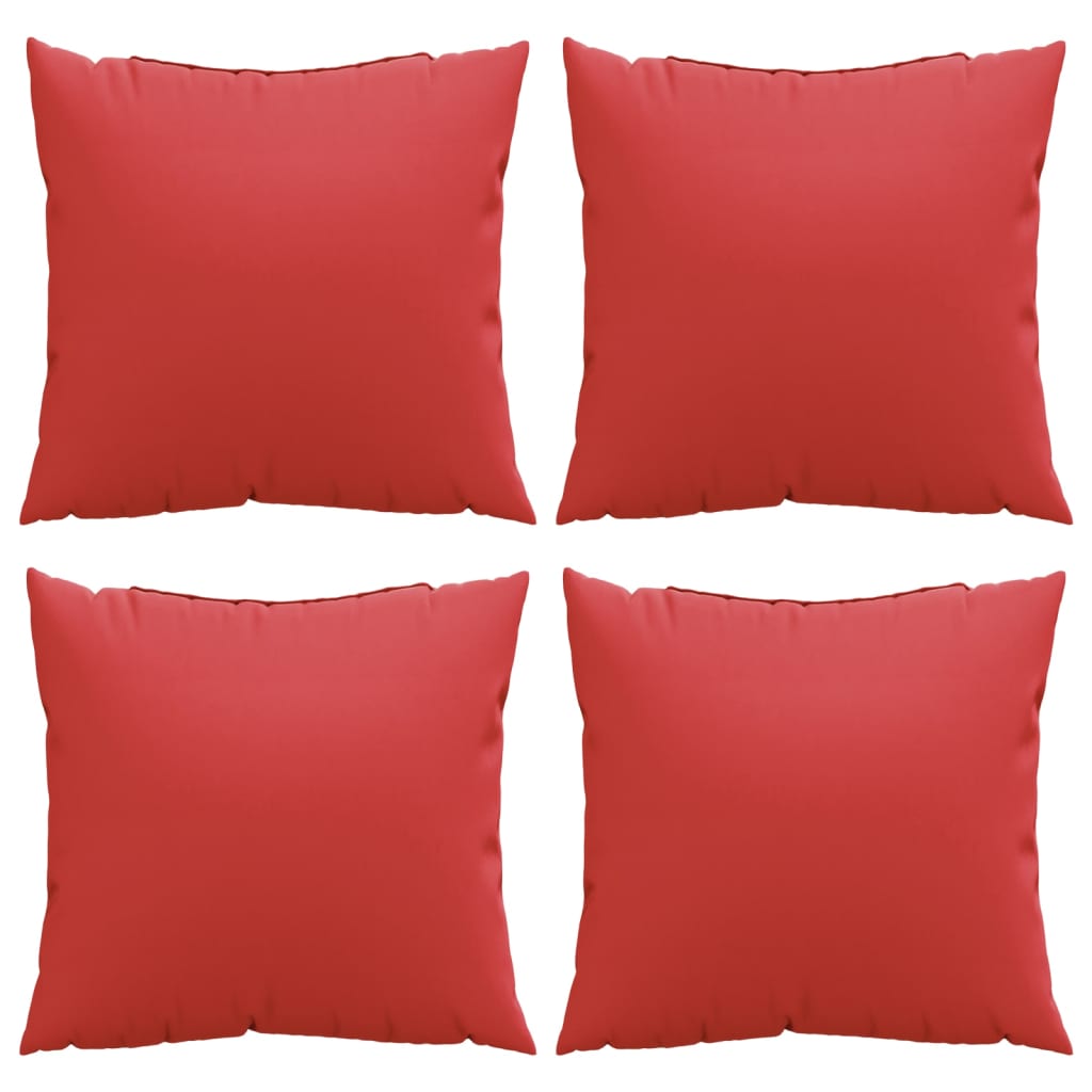 Cuscini per Divano 4 pz Rossi 40x40 cm in Tessuto