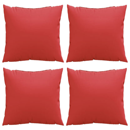 Cuscini per Divano 4 pz Rossi 40x40 cm in Tessuto