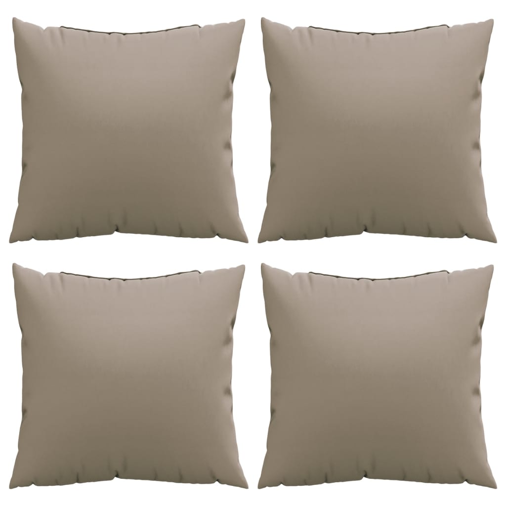 Cuscini per Divano 4 pz Tortora 40x40 cm in Tessuto