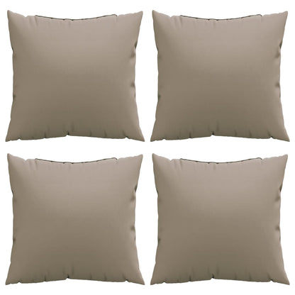 Cuscini per Divano 4 pz Tortora 40x40 cm in Tessuto