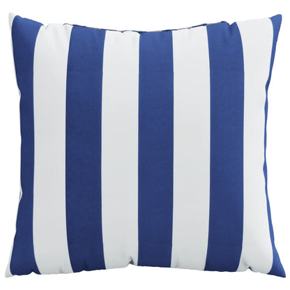 Cuscini Decorativi 4 pz Blu e Bianco 40x40 cm Tessuto