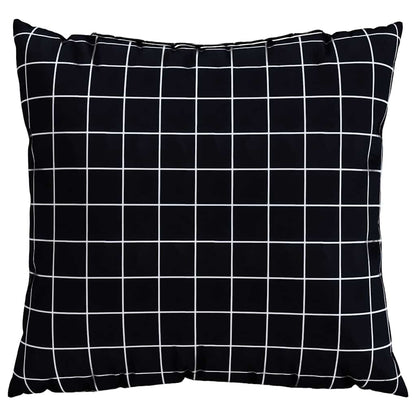Cuscini Scatter a scacchi 4 pcs Quadro Nero 40 x 40 cm