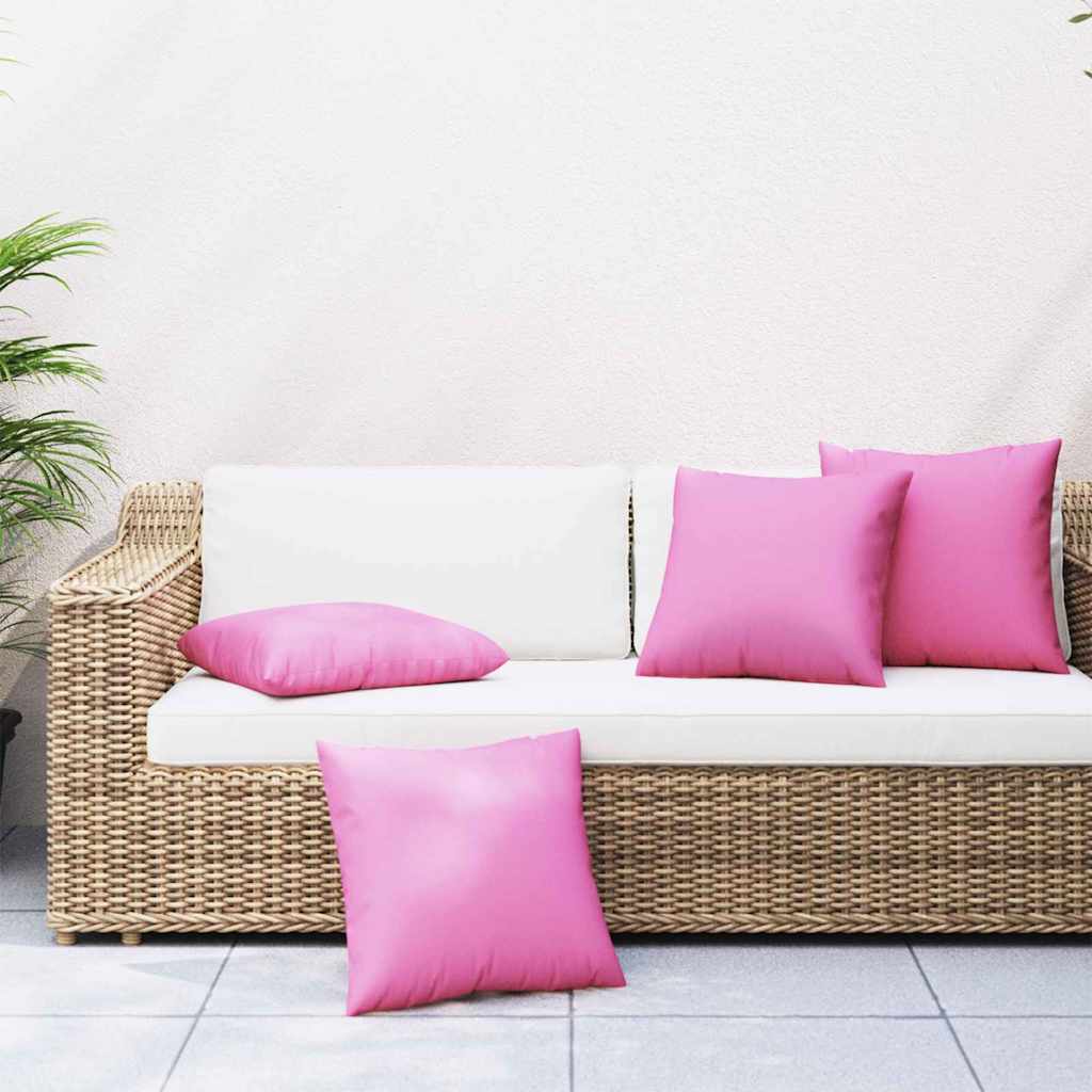 Cuscini Scatter 4 pcs Rosa 40 x 40 cm Tessuto in Poliestere