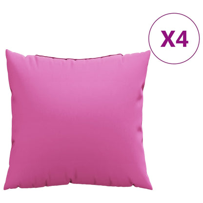 Cuscini Scatter 4 pcs Rosa 40 x 40 cm Tessuto in Poliestere