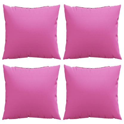 Cuscini Scatter 4 pcs Rosa 40 x 40 cm Tessuto in Poliestere