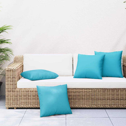 Cuscini Scatter 4 pcs Turchese 40 x 40 cm Tessuto in Poliestere
