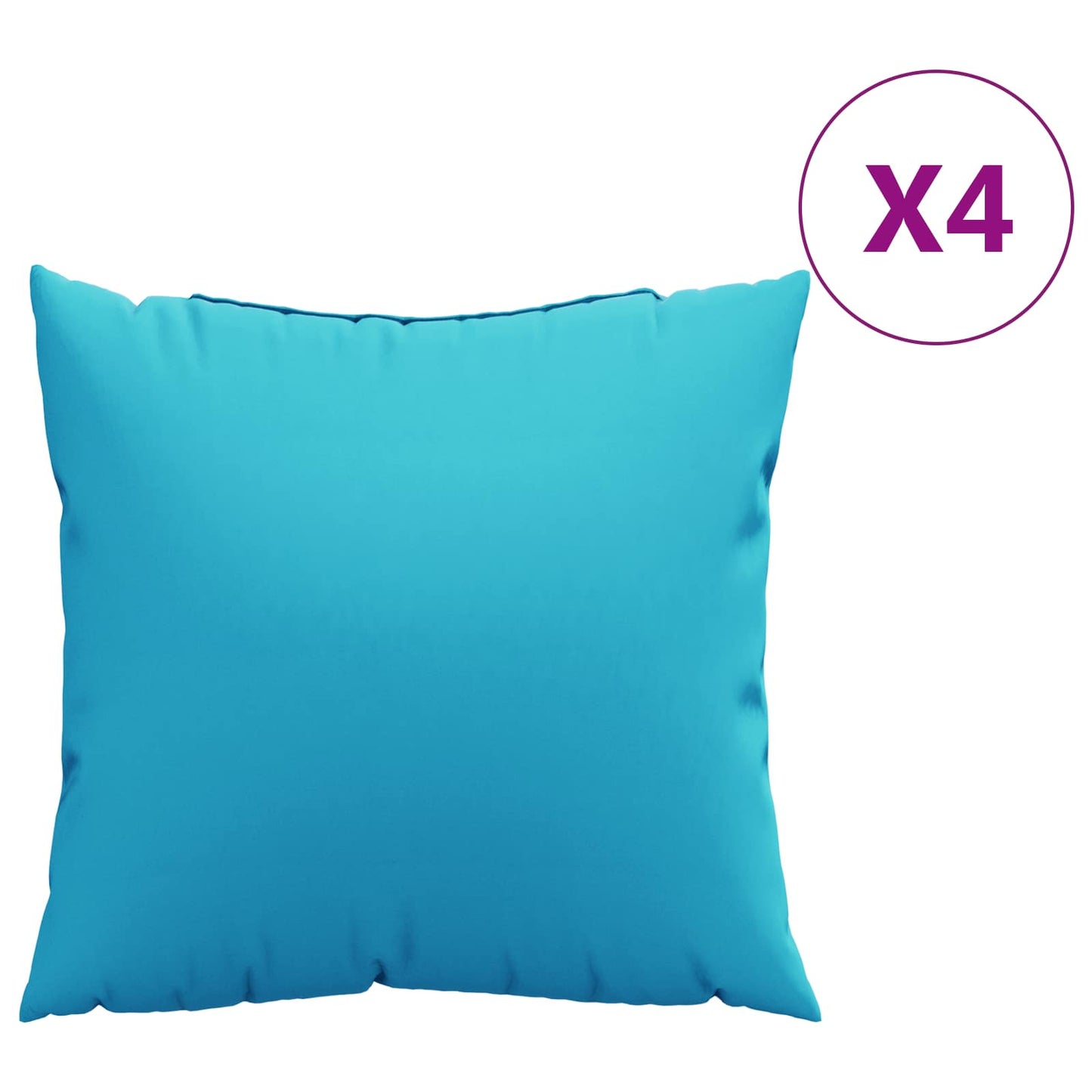 Cuscini Scatter 4 pcs Turchese 40 x 40 cm Tessuto in Poliestere