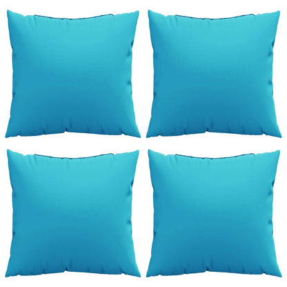 Cuscini Scatter 4 pcs Turchese 40 x 40 cm Tessuto in Poliestere