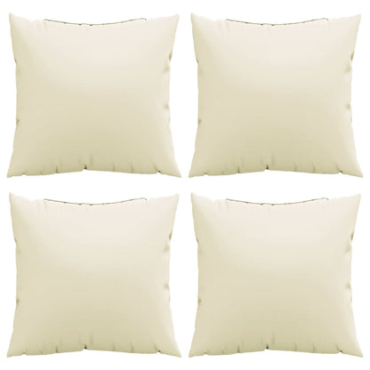 Cuscini per Divano 4 pz Crema 50x50 cm in Tessuto