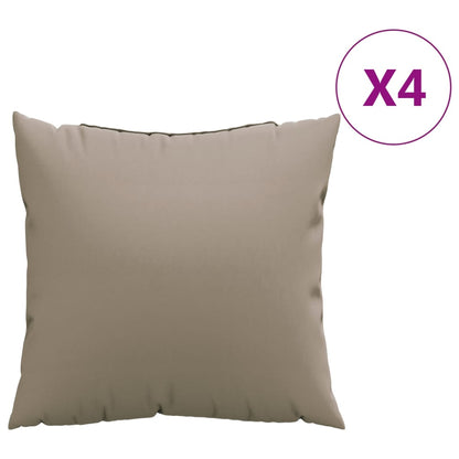 Cuscini per Divano 4 pz Tortora 50x50 cm in Tessuto