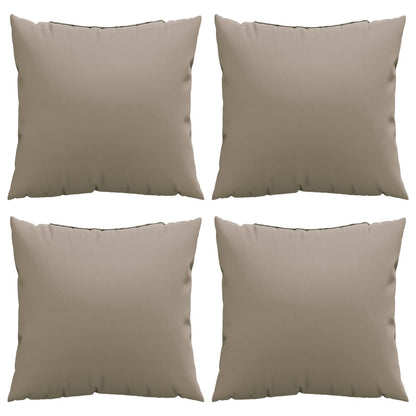 Cuscini per Divano 4 pz Tortora 50x50 cm in Tessuto