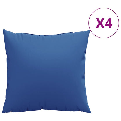 Cuscini per Divano 4 pz Blu Reale 50x50 cm in Tessuto