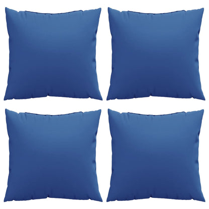 Cuscini per Divano 4 pz Blu Reale 50x50 cm in Tessuto
