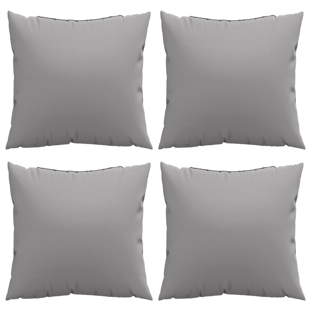 Cuscini per Divano 4 pz Grigi 60x60 cm in Tessuto