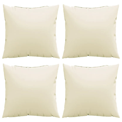 Cuscini per Divano 4 pz Crema 60x60 cm in Tessuto