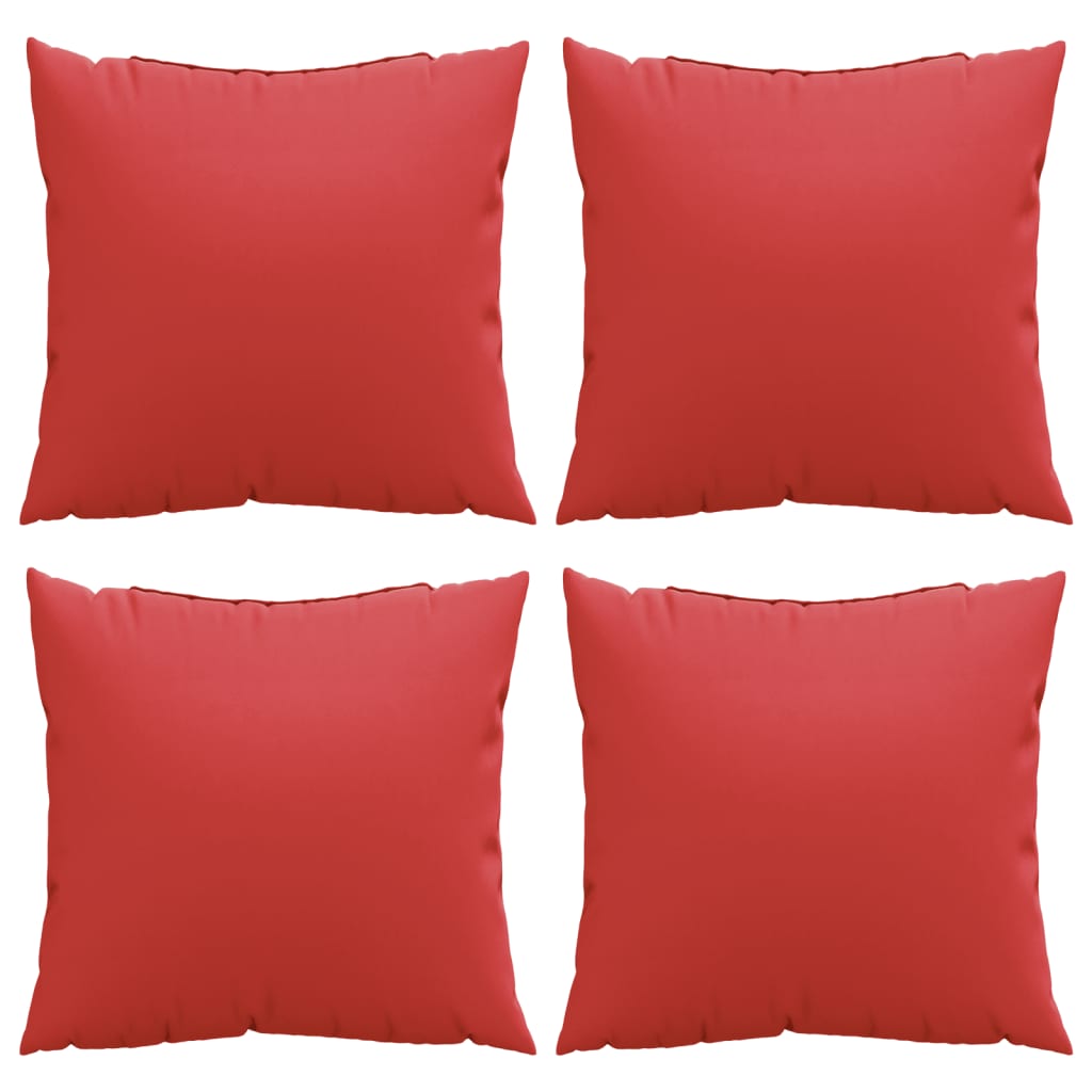 Cuscini per Divano 4 pz Rossi 60x60 cm in Tessuto