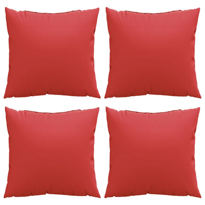 Cuscini per Divano 4 pz Rossi 60x60 cm in Tessuto
