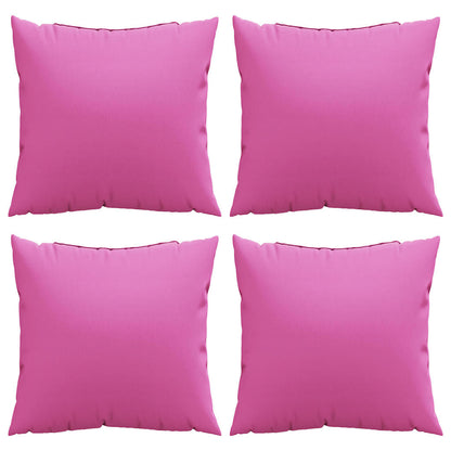 Cuscini Scatter 4 pcs Rosa 60 x 60 cm Tessuto in Poliestere