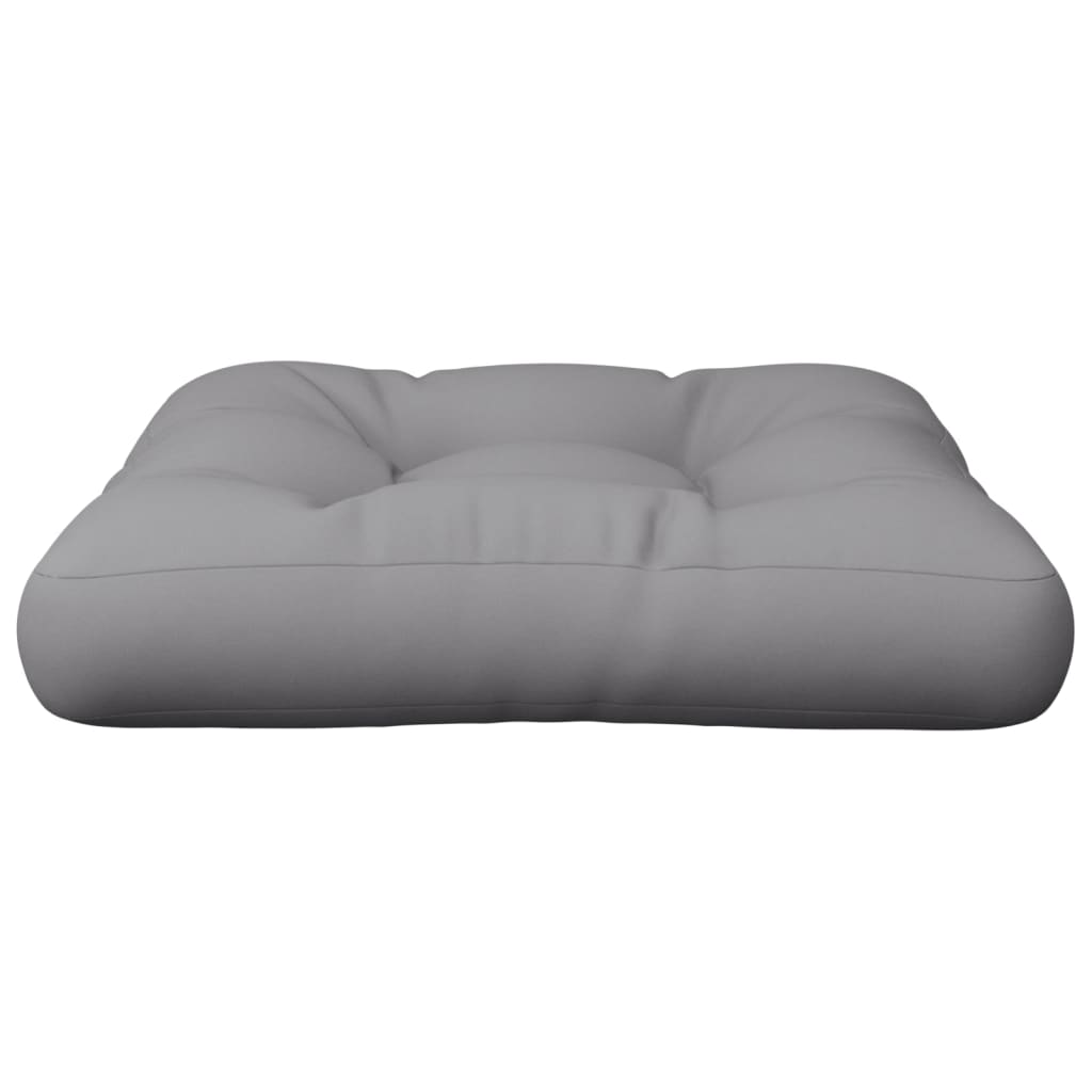 Cuscino per Pallet Grigio 50x50x12 cm in Tessuto