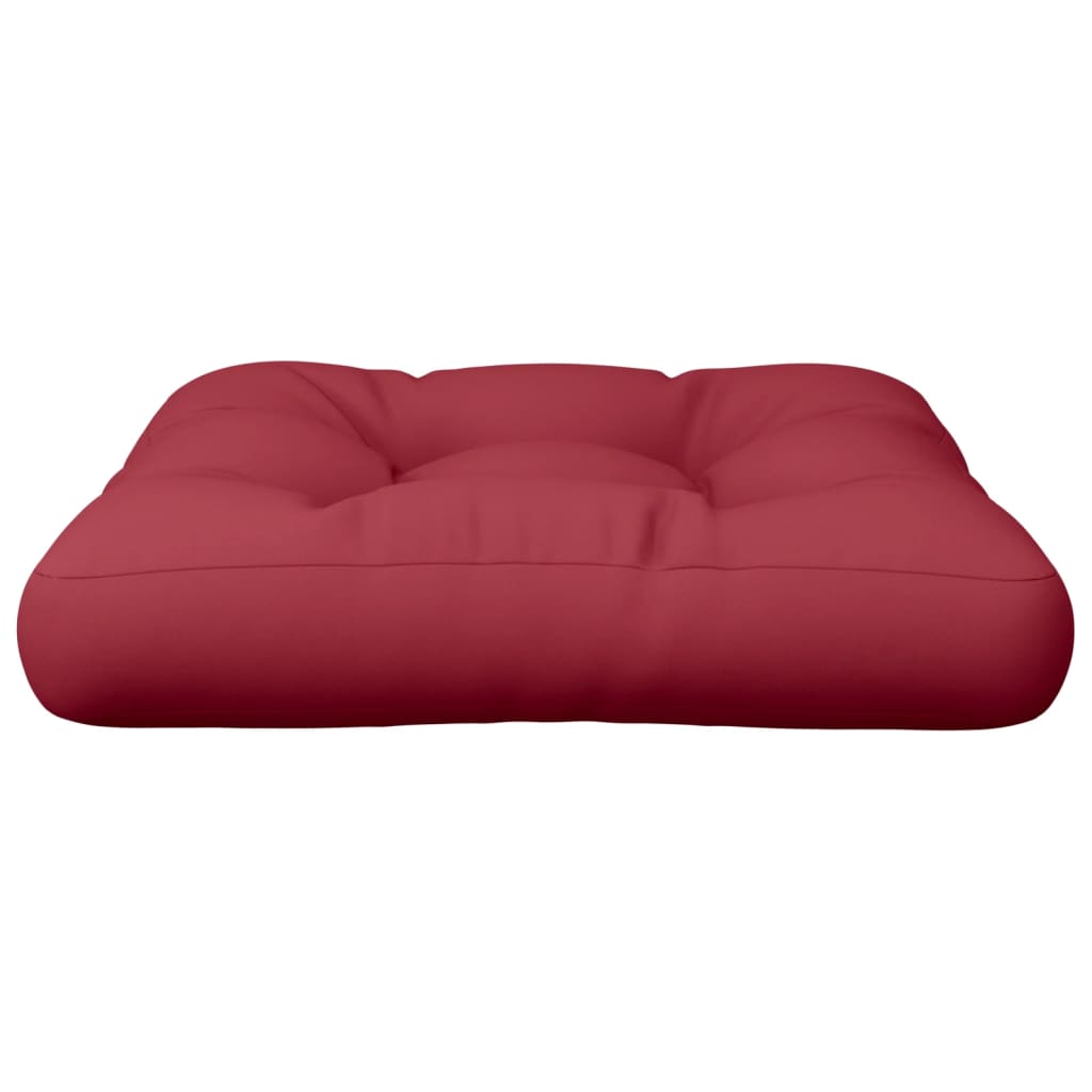 Cuscino per Pallet Rosso Vino 50x50x12 cm in Tessuto