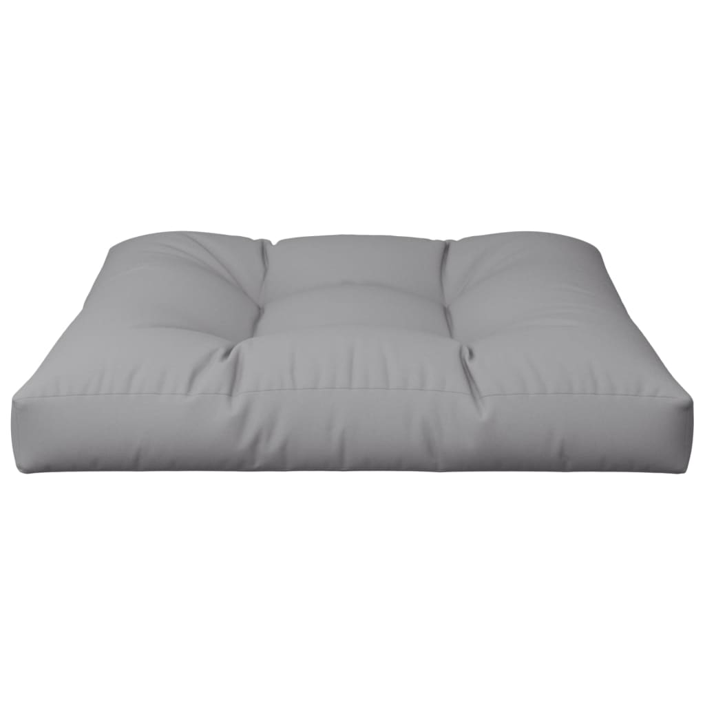 Cuscino per Pallet Grigio 70x70x12 cm in Tessuto