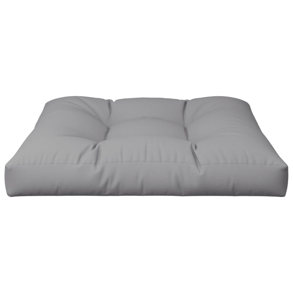 Cuscino per Pallet Grigio 80x80x12 cm in Tessuto