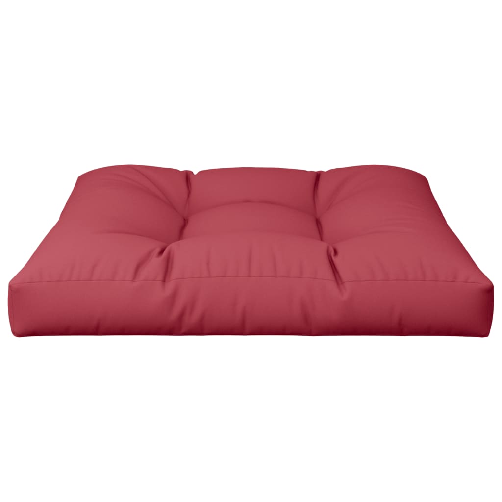 Cuscino per Pallet Rosso Vino 80x80x12 cm in Tessuto