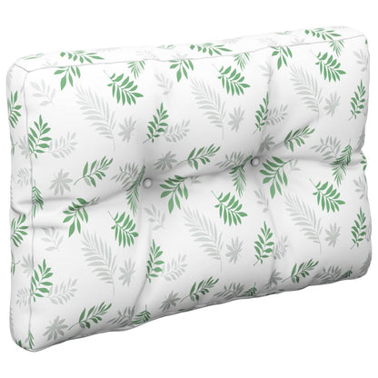 Cuscino per Pallet con Motivo a Foglie 50x40x12 cm in Tessuto