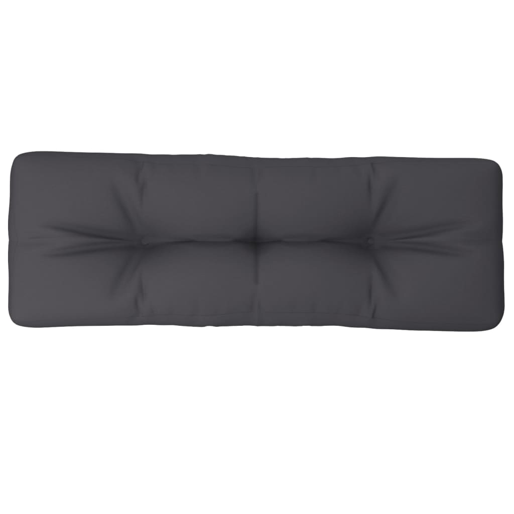 Cuscino per Pallet Antracite 120x40x12 cm in Tessuto