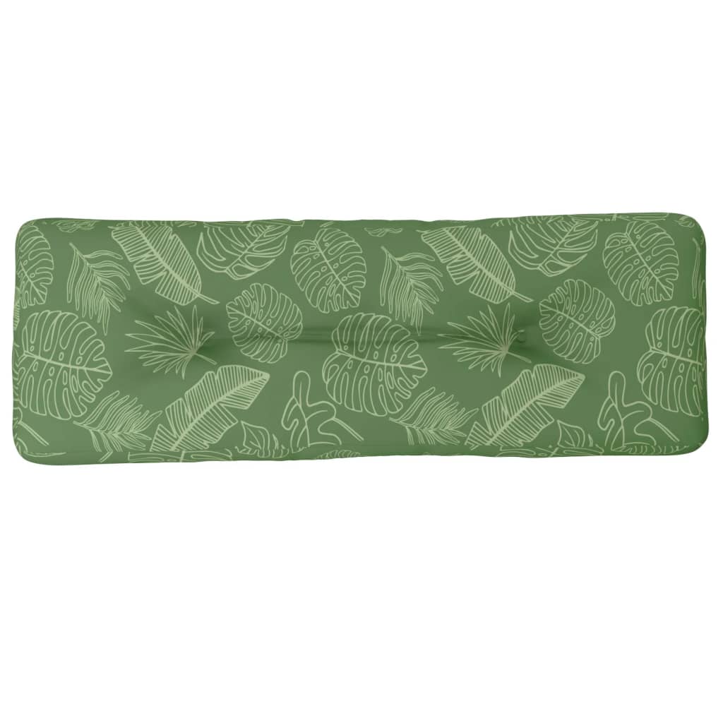 Cuscino per Pallet Motivo a Foglie 120x40x12 cm Tessuto