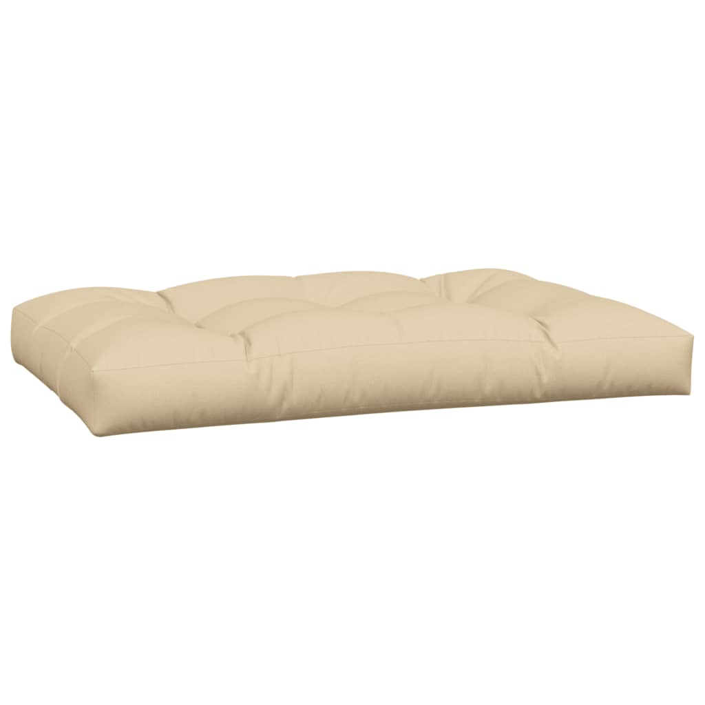 Cuscini per Pallet 2 pz Beige in Tessuto