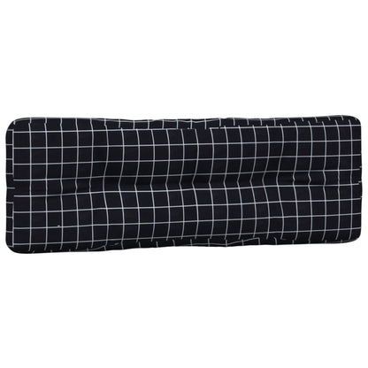 Cuscini per Pallet 5 pz con Motivo a Quadri Nero in Tessuto