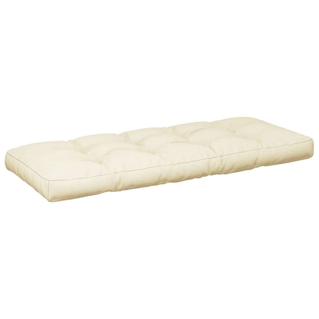Cuscini per Pallet 2 pz Crema in Tessuto