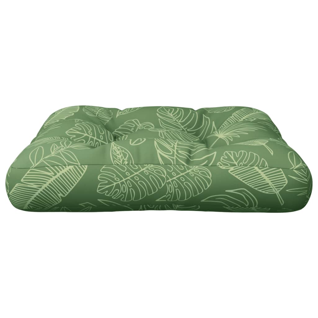 Cuscino per Pallet Motivo a Foglie 60x61,5x10 cm Tessuto Oxford