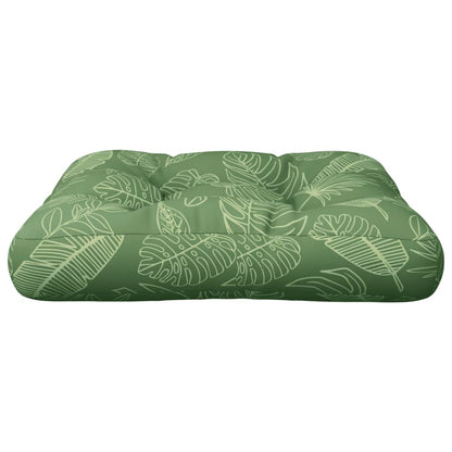Cuscino per Pallet Motivo a Foglie 60x61,5x10 cm Tessuto Oxford